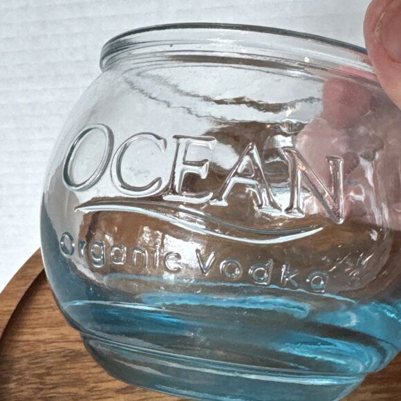 Ocean Organic Vodka Made In Hawaii Drinking Glass Holds 10 oz Ocean Blue - Picture 2 of 11